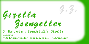 gizella zsengeller business card